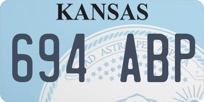 KS license plate 694ABP
