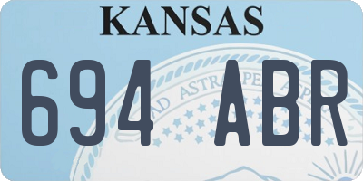 KS license plate 694ABR