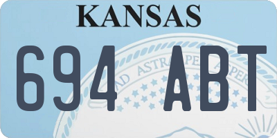 KS license plate 694ABT