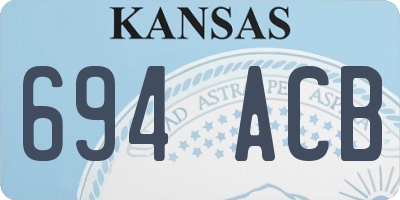 KS license plate 694ACB
