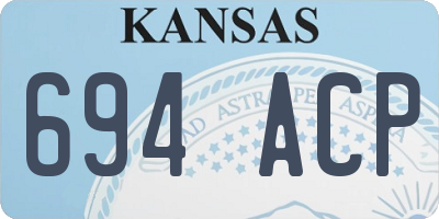 KS license plate 694ACP