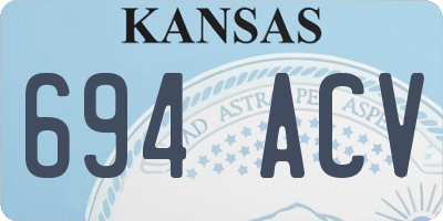 KS license plate 694ACV