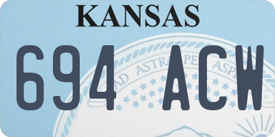 KS license plate 694ACW