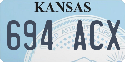 KS license plate 694ACX
