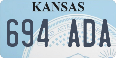 KS license plate 694ADA