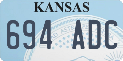 KS license plate 694ADC
