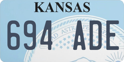 KS license plate 694ADE