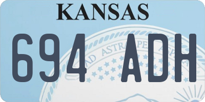 KS license plate 694ADH