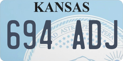 KS license plate 694ADJ