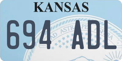 KS license plate 694ADL