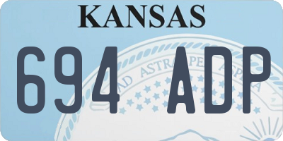 KS license plate 694ADP