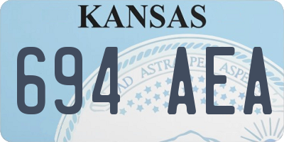 KS license plate 694AEA