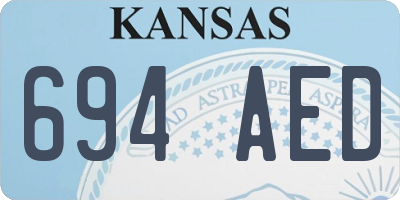 KS license plate 694AED