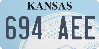 KS license plate 694AEE