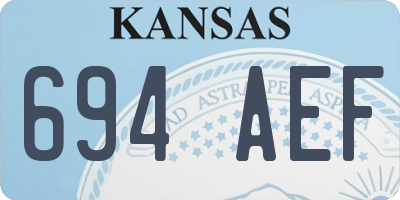 KS license plate 694AEF