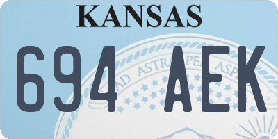 KS license plate 694AEK