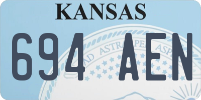 KS license plate 694AEN