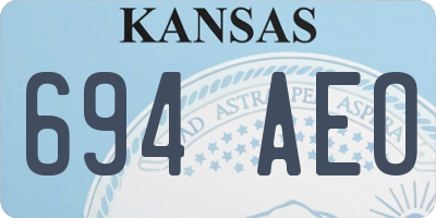 KS license plate 694AEO