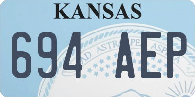 KS license plate 694AEP
