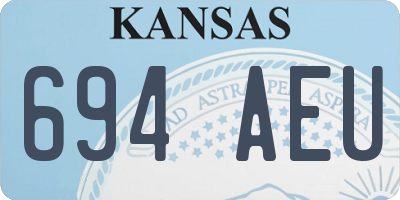 KS license plate 694AEU