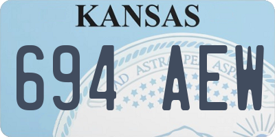 KS license plate 694AEW