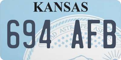 KS license plate 694AFB