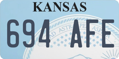 KS license plate 694AFE