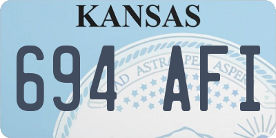 KS license plate 694AFI