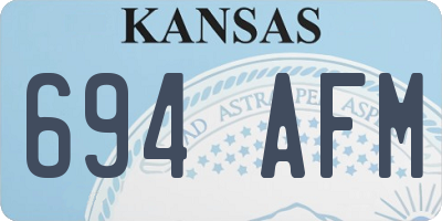 KS license plate 694AFM
