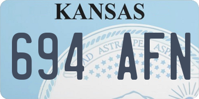 KS license plate 694AFN