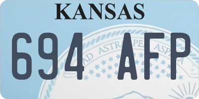 KS license plate 694AFP