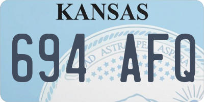 KS license plate 694AFQ