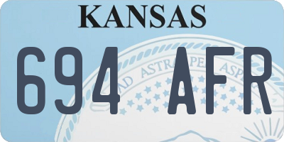 KS license plate 694AFR