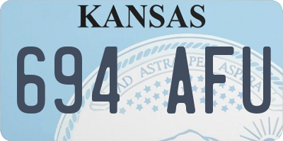 KS license plate 694AFU