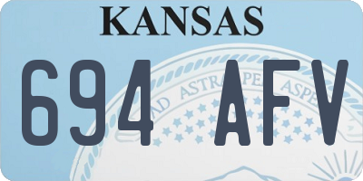 KS license plate 694AFV