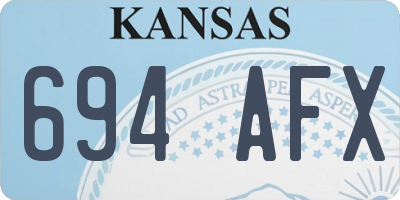 KS license plate 694AFX