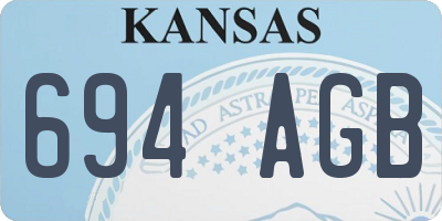 KS license plate 694AGB