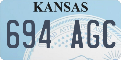 KS license plate 694AGC