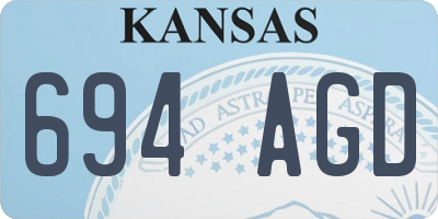 KS license plate 694AGD