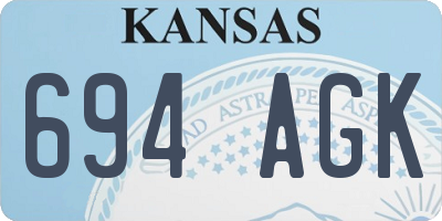 KS license plate 694AGK