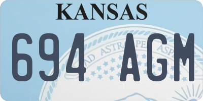 KS license plate 694AGM