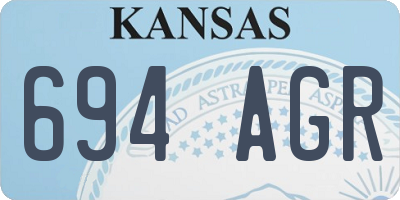 KS license plate 694AGR