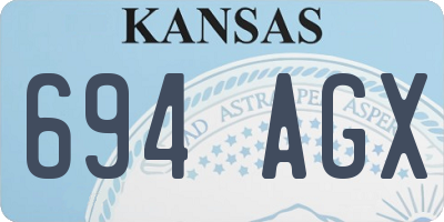 KS license plate 694AGX