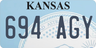 KS license plate 694AGY