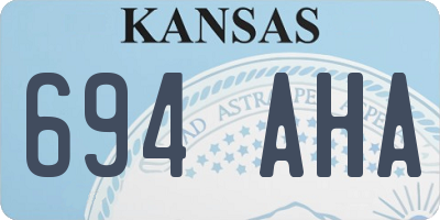 KS license plate 694AHA