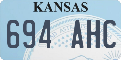 KS license plate 694AHC