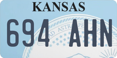 KS license plate 694AHN