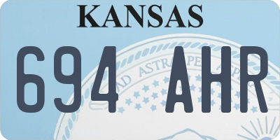 KS license plate 694AHR