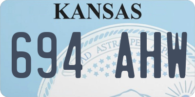KS license plate 694AHW