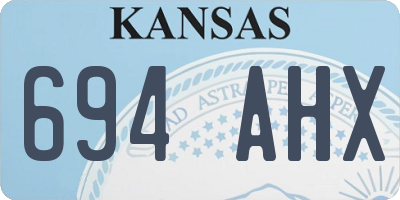KS license plate 694AHX